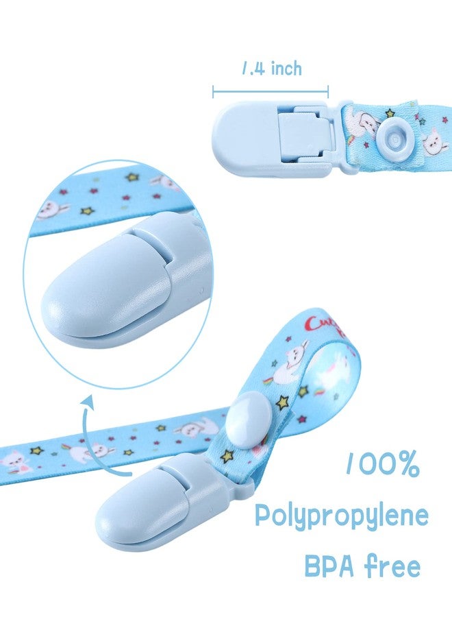 CutiePlusU Adult Size Pacifier Clips 3 Pack-Unicorns, Rainbow Cats and Giraffes - Image 3
